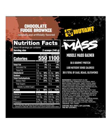 MUTAnt MASS Gainer Mass 6800 g of triple chocolate - Buy Online on GoSupps.com