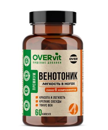 OVER Venotonik for veins and blood vessels 60 caps - Buy Online on GoSupps.com