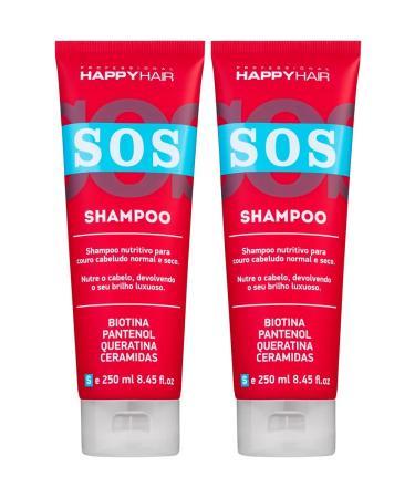 Keratin Moscow Happy Hair Sos Shampoo Shampoo without sulfates 2*250 - Buy Online on GoSupps.com