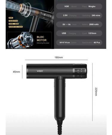 VGR / Hair dryer Hair dryer - Buy Online on GoSupps.com