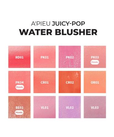 Apieu Juicy Pang Water Blusher PK01 Strawberry Liquid - Buy Online on GoSupps.com