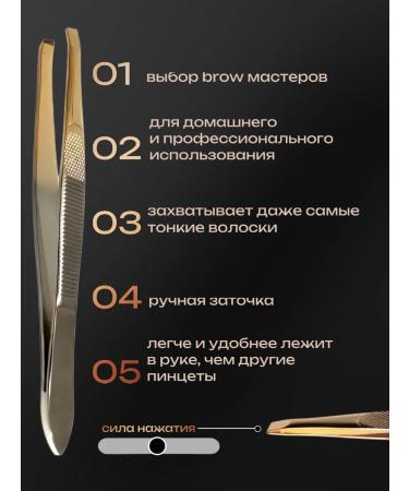 Mr Dobb Pinches Professional beveled eyebrow tweezers - Buy Online on GoSupps.com
