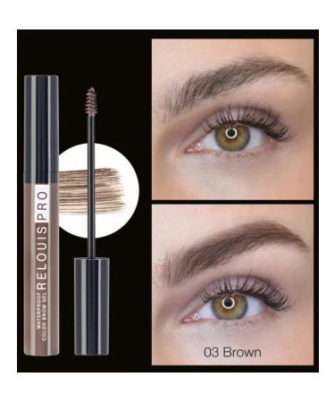 RELOUIS Eyebrow gel relay Pro Waterproof Color Brow Brown 3 pcs - Buy Online on GoSupps.com