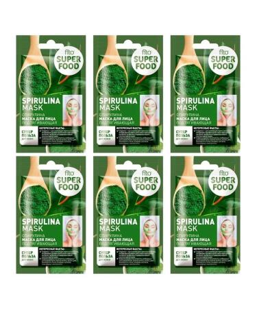 Fito cosmetics Superfood face mask pulling spirulina 10ml 6pcs