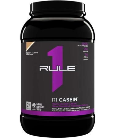 Rule 1 Protein Casein 891 g - cookies with cream - Buy Online on GoSupps.com