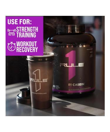 Rule 1 Protein Casein 899 g - strawberries with cream - Buy Online on GoSupps.com