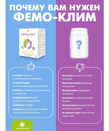 Parapharm Dietary supplies with menopause Femo-clime tablets 120 pieces - Buy Online on GoSupps.com