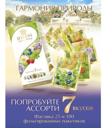 HYLEYS Harmony of nature green tea with blueberries 2 pcs 25 pack - Buy Online on GoSupps.com