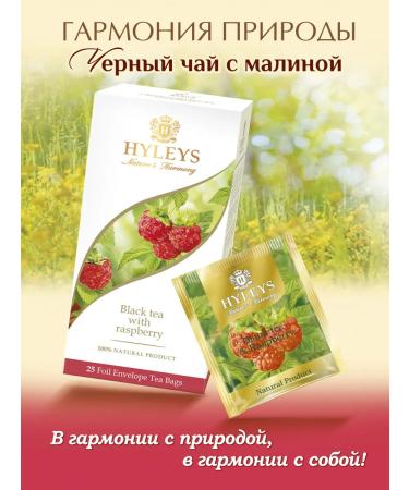 HYLEYS Black tea with raspberry harmony of nature 2 pcs 25 Pack - Buy Online on GoSupps.com