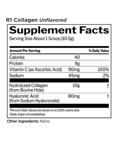 Rule 1 Collagen Collagen Peptides 262.5 g - neutral - Buy Online on GoSupps.com