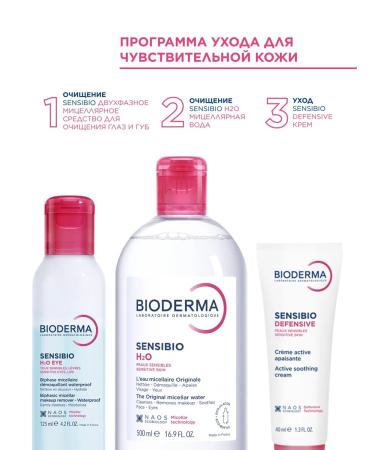 Bioderma Sensibio H2O Double -phase Micellar Eye and Lips - Buy Online on GoSupps.com