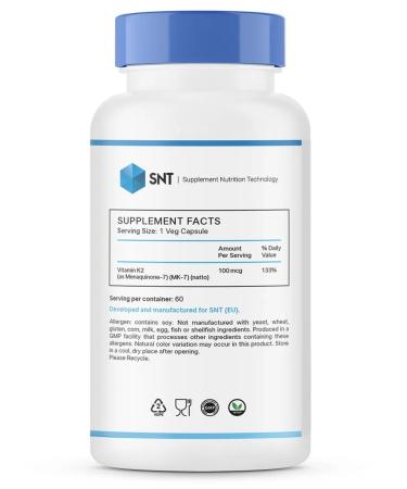 SNT Swiss Nutrition Technology Vitamin K Vitamin K-2 MK-7 60 cap - Buy Online on GoSupps.com