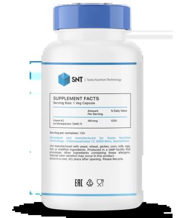 SNT Swiss Nutrition Technology Vitamin K Vitamin K-2 MK-7 120 cap - Buy Online on GoSupps.com