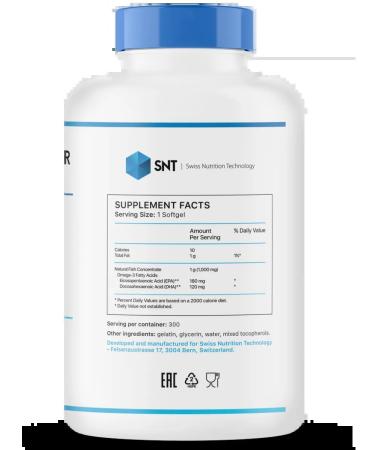 SNT Swiss Nutrition Technology Fisheries Omega-3 Regular 300 cap - Buy Online on GoSupps.com