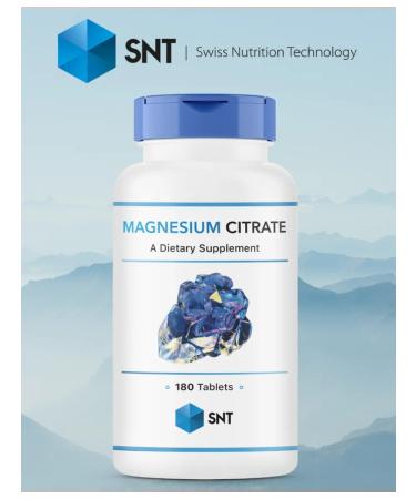 SNT Swiss Nutrition Technology Magnesi Magnesium Citrate 200 Mg 180 Tab