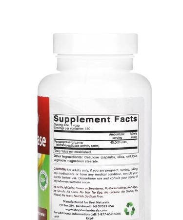 Lake Avenue Nutrition Serrapeptase 40 000 - Buy Online on GoSupps.com