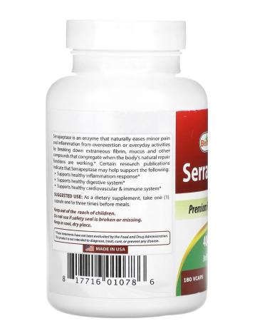 Lake Avenue Nutrition Serrapeptase 40 000 - Buy Online on GoSupps.com