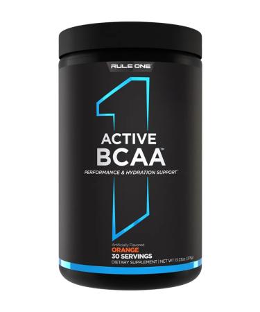 Rule 1 Active BCAA amino acids 375 g - orange - Buy Online on GoSupps.com