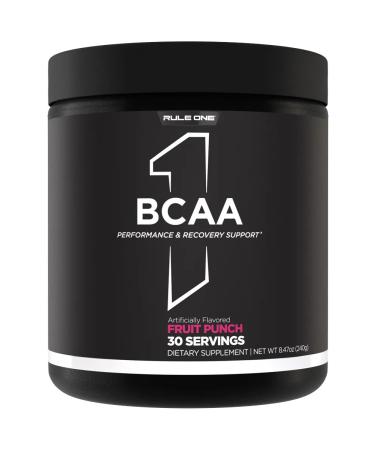 Rule 1 BCAA amino acids 240 g - fruit punch - Buy Online on GoSupps.com