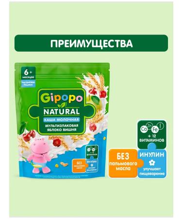 GIPOPO Porridge Military Multicaria Apple Cherry 6m+ 170g - Buy Online on GoSupps.com