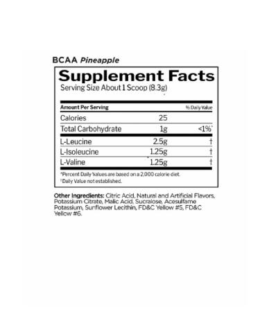 Rule 1 BCAA amino acids 498 g - pineapple - Buy Online on GoSupps.com