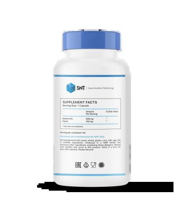 SNT Betain hydrochloride betaine HCl 60 capsules - Buy Online on GoSupps.com