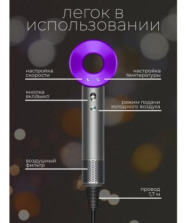 Leafless hair dryer Hair hair dryer Powerful with nozzles - Buy Online on GoSupps.com