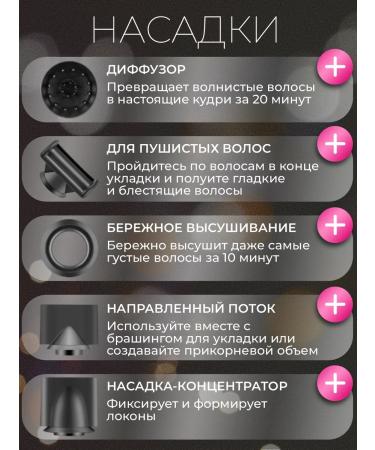 Leafless hair dryer Hair hair dryer Powerful with nozzles - Buy Online on GoSupps.com