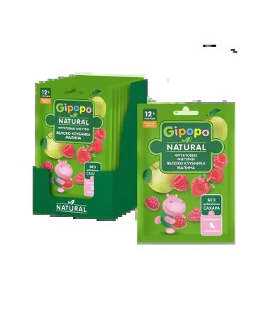 GIPOPO Marmalade 12 + apple strawberries raspberries 15 g x 10 pcs