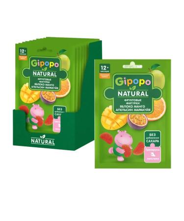 GIPOPO Marmalade 12 + apple-mango-Apelsin-Marakuya 15 g x 10 pcs