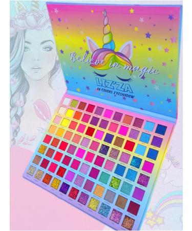 LIZZA Cosmetic Palette of shadows for eyelids bright large