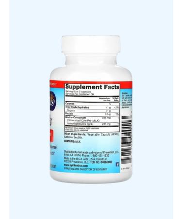 Symbiotics Colostrum Plus Colostrum Plus 60 capsules - Buy Online on GoSupps.com