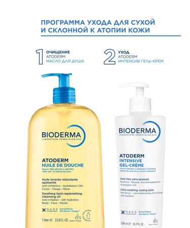 Bioderma Atoderm gel cream for dry skin and body skin 500 ml - Buy Online on GoSupps.com