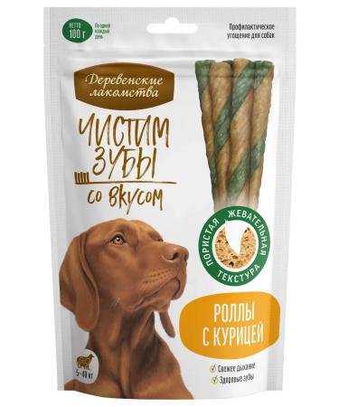 Country delicacies Rolls D dogs brush our teeth chicken 100g - Buy Online on GoSupps.com