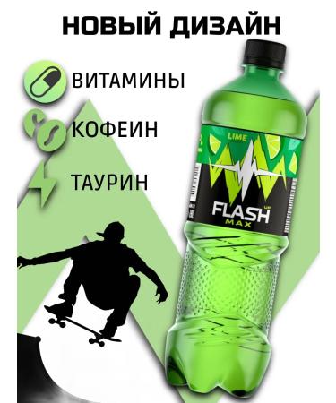 Flash Up Energy Flash Max Drink Mint Lime 1l - 6 pcs - Buy Online on GoSupps.com
