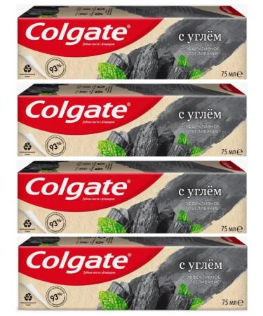 COLGATE Toothpaste Naturals blew. with coal 75 ml x 4 pcs