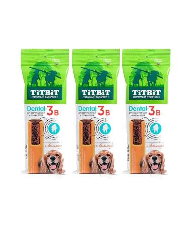 TiTBiT The delicacy of small medium dogs Dental 3B1 sea buckthorn 3x110g - Buy Online on GoSupps.com