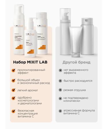 MIXIT Facial cream foam and tonic with vitamin C and LAB cramids - Buy Online on GoSupps.com