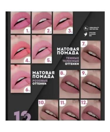 Lipstick lipstone matte persistent set of 12 shades - Buy Online on GoSupps.com