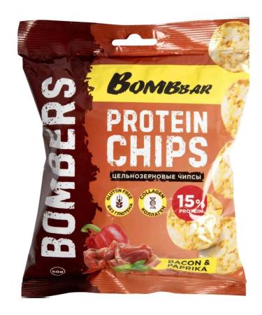BombBar Protein bacon protein chips with 14x50g paprika - Buy Online on GoSupps.com
