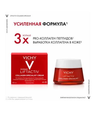 Peptide rejuvenating cream with collagen Vichy 50 ml - Buy Online on GoSupps.com