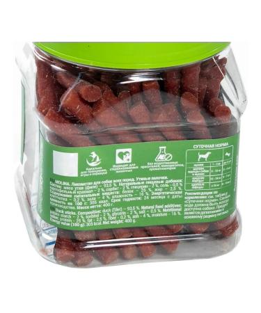 Molina A treat for dogs of all breeds of sticks duck 400 g - Buy Online on GoSupps.com