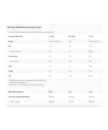 BioTechUSA Gainer with Creatin Muscle Mass 1000 G (chocolate) - Buy Online on GoSupps.com