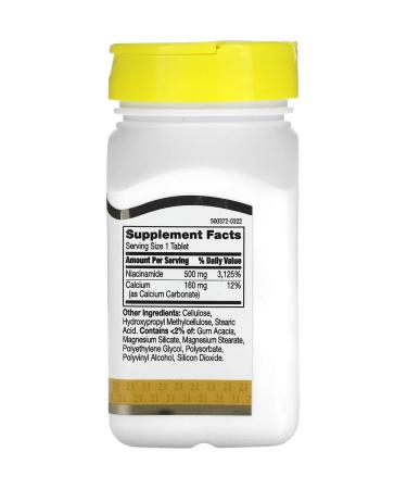 21st Century Nicotinamide slowed release 500 mg 110 tablets - Buy Online on GoSupps.com