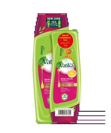 Dabur Vatika shampoo 400 ml + air conditioning 200 ml moisturizer - Buy Online on GoSupps.com