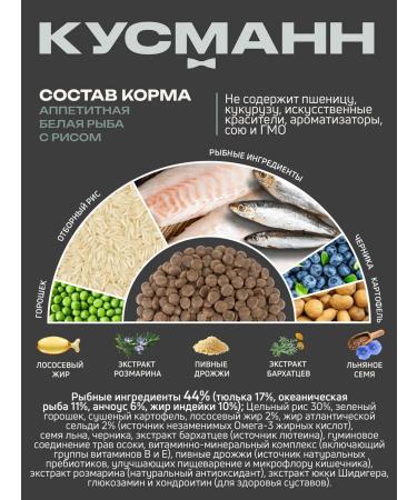 KUSMANN Dry food for puppies with fish monobogol hypoallergenic 5 kg - Buy Online on GoSupps.com