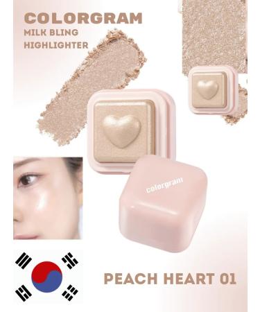 Colorgram Peach Heart 01 compact highlighter for face