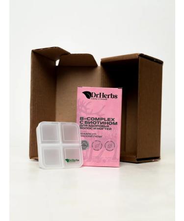 Dr Herbs Vitamins of group B with biotin for hair 60 caps - Buy Online on GoSupps.com