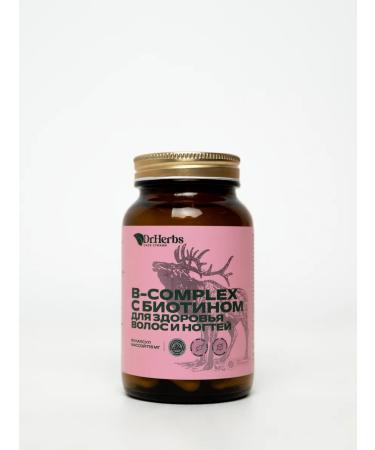 Dr Herbs Vitamins of group B with biotin for hair 60 caps - Buy Online on GoSupps.com