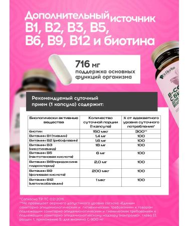 Dr Herbs Vitamins of group B with biotin for hair 60 caps - Buy Online on GoSupps.com